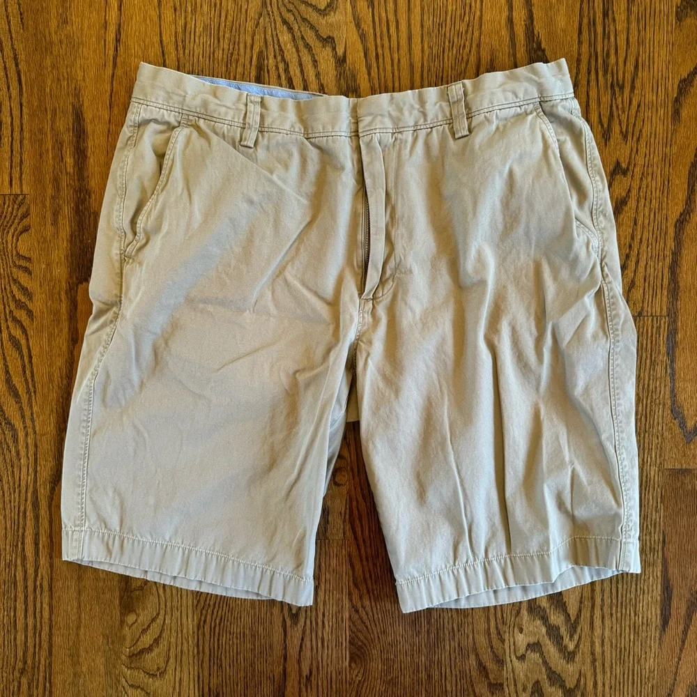 J.Crew Club Chino Shorts Mens 36 Khaki Cotton 10.5”